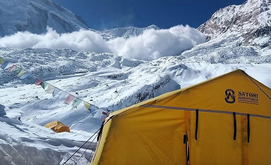  Avalanche at satori base camp 